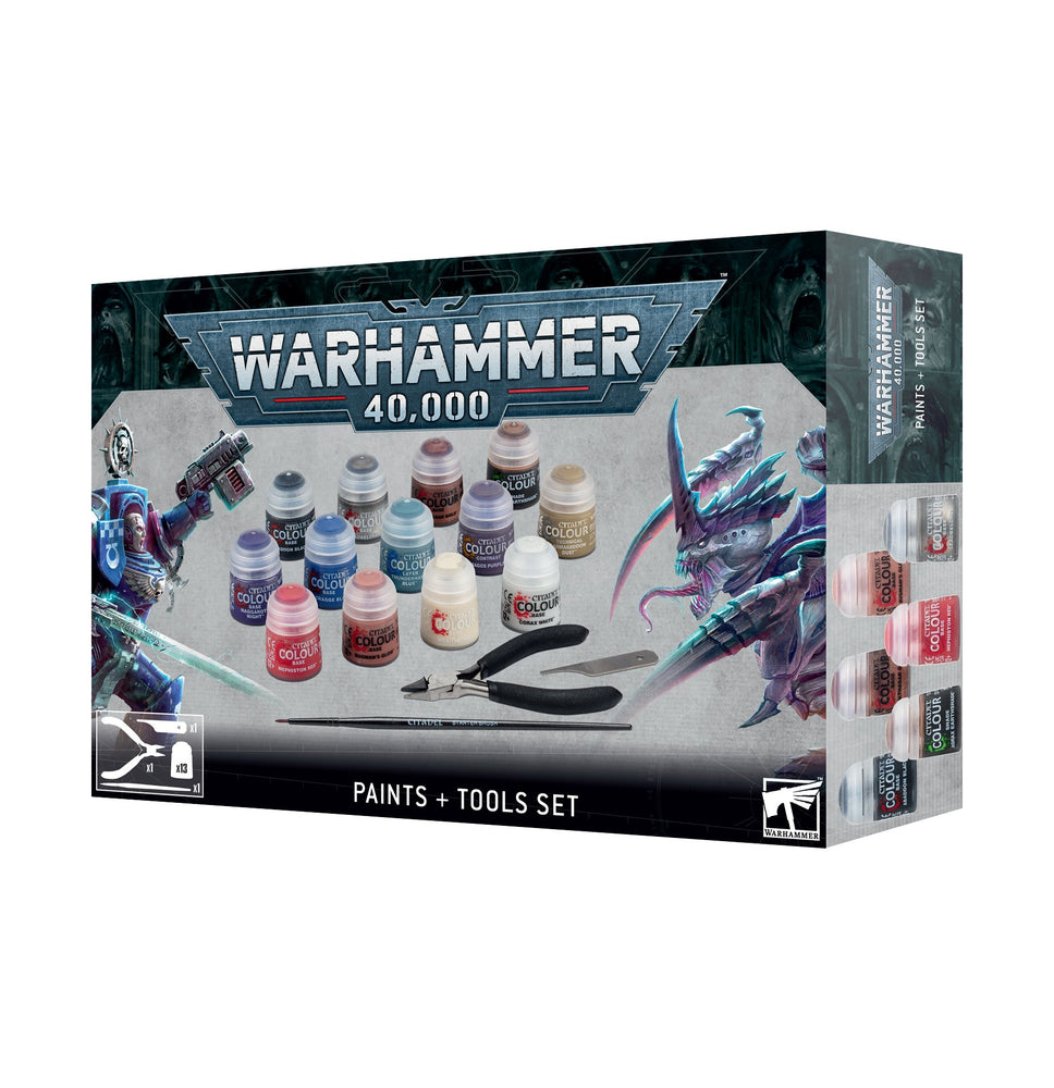 40k Paints + Tools Set