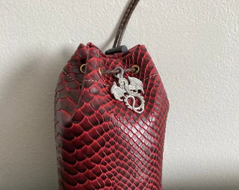 Dragonhide Dice Bags - Red