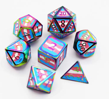 Pride Flag: Transgender - RPG Metal Dice Set