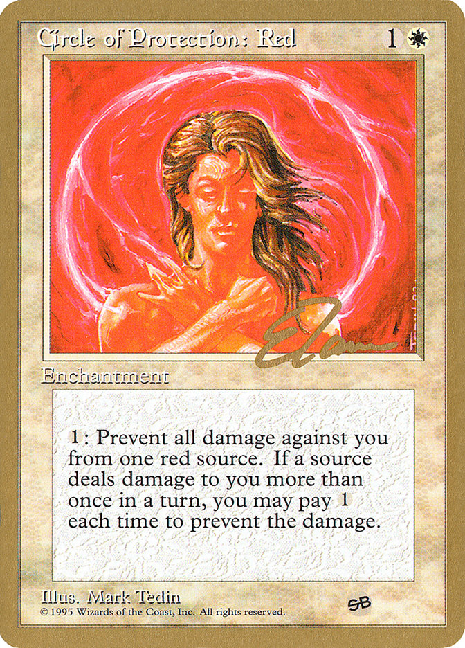 Circle of Protection: Red (Eric Tam) (SB) [Pro Tour Collector Set]