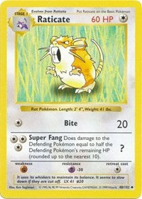 Raticate (40) [Base Set (Shadowless)]