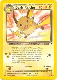 Dark Raichu (WotC Legendary Collection) (7) [Deck Exclusives]