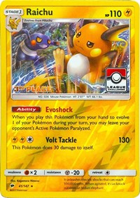 Raichu - 41/147 (League Promo) [3rd Place] (41) [League & Championship Cards]