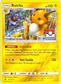 Raichu - 41/147 (League Promo) [2nd Place] (41) [League & Championship Cards]