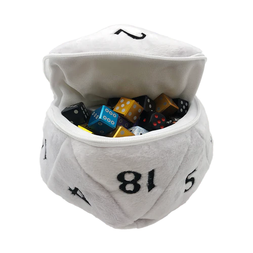 D20 Plush Dice Bag