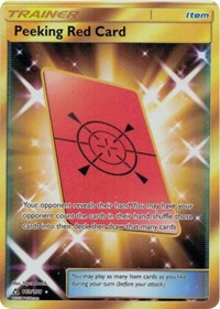 Peeking Red Card (Secret Rare) (169) [SM - Ultra Prism]