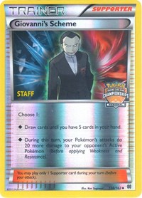 Giovanni's Scheme - 138/162 (Championship Promo) [Staff] (138) [League & Championship Cards]