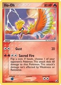 Ho-Oh (EX Unseen Forces) (Cosmos Holo) (27) [Deck Exclusives]