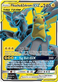 Pikachu & Zekrom GX (Full Art) (162) [SM - Team Up]