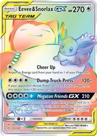 Eevee & Snorlax GX (Secret) (191) [SM - Team Up]