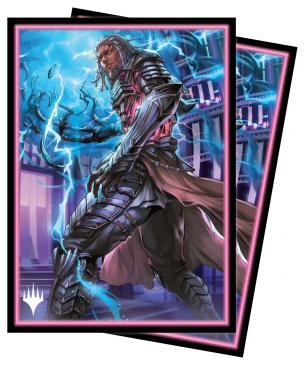 Kamigawa Neon Dynasty 100ct Sleeves V3 featuring Tezzeret, Betrayer of Flesh for Magic: The Gathering