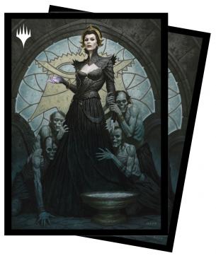 Dominaria United 100ct Sleeves V2 featuring Borderless Planeswalker - Liliana of the Veil for Magic: The Gathering