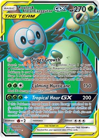 Rowlet & Alolan Exeggutor GX (Full Art) (214/236) [SM - Unified Minds]