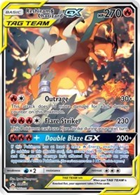 Reshiram & Charizard GX - SM201 (SM Black Star Promo) (SM201) [Jumbo Cards]