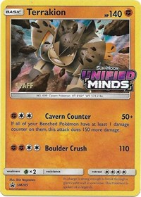 Terrakion - SM205 (Staff Prerelease Promo) (SM205) [SM Promos]