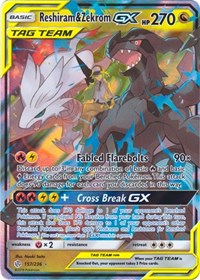 Reshiram & Zekrom GX (157/236) [SM - Cosmic Eclipse]