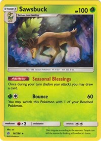 Sawsbuck (16/236) [SM - Cosmic Eclipse]