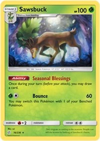 Sawsbuck - 16/236 (Prerelease Kit Exclusive) (16/236) [Deck Exclusives]