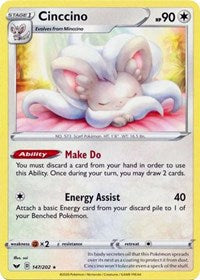 Cinccino (147/202) [SWSH01: Sword & Shield Base Set]