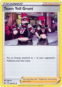 Team Yell Grunt (184/202) [SWSH01: Sword & Shield Base Set]
