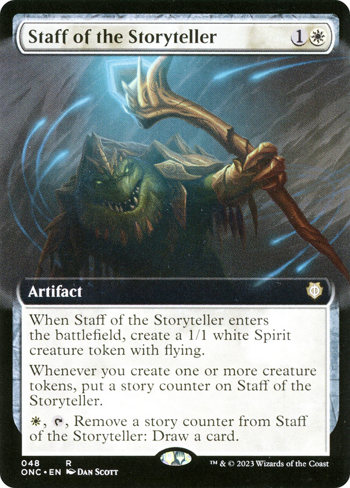 Staff of the Storyteller (Extended Art) [Phyrexia: All Will Be One Commander]