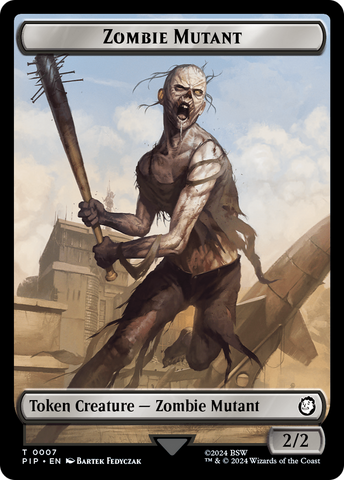 Treasure (0018) // Zombie Mutant Double-Sided Token [Fallout Tokens]