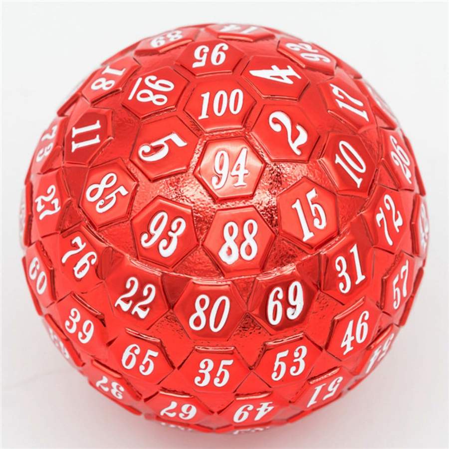 45MM METAL D100 - RED WITH WHITE FONT