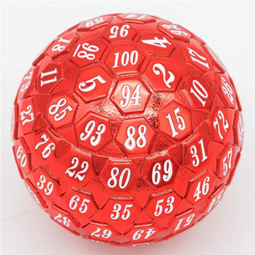 45MM METAL D100 - RED WITH WHITE FONT