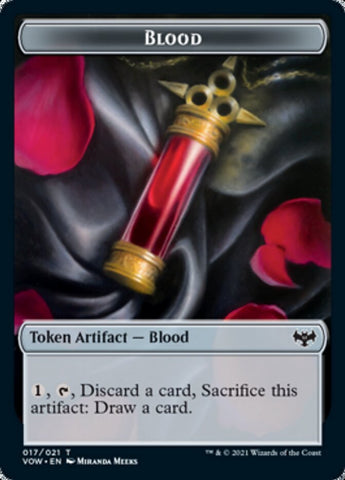 Blood // Bat Double-sided Token [Innistrad: Crimson Vow Commander Tokens]