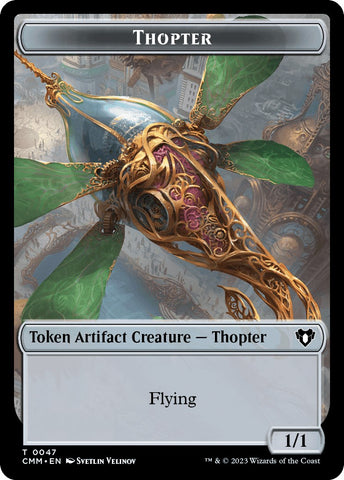 Thopter // Myr Double-Sided Token [Commander Masters Tokens]