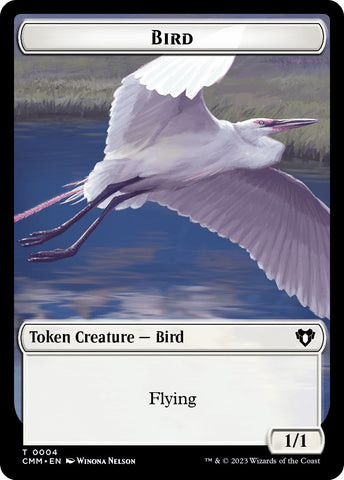 Bird // Dwarf Berserker Double-Sided Token [Commander Masters Tokens]