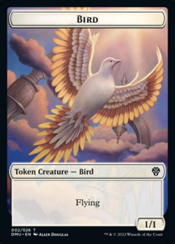 Bird (002) // Goblin Double-sided Token [Dominaria United Tokens]