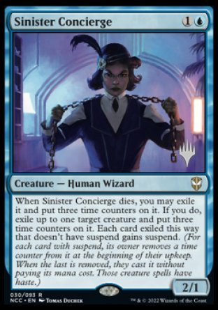 Sinister Concierge (Promo Pack) [Streets of New Capenna Commander Promos]
