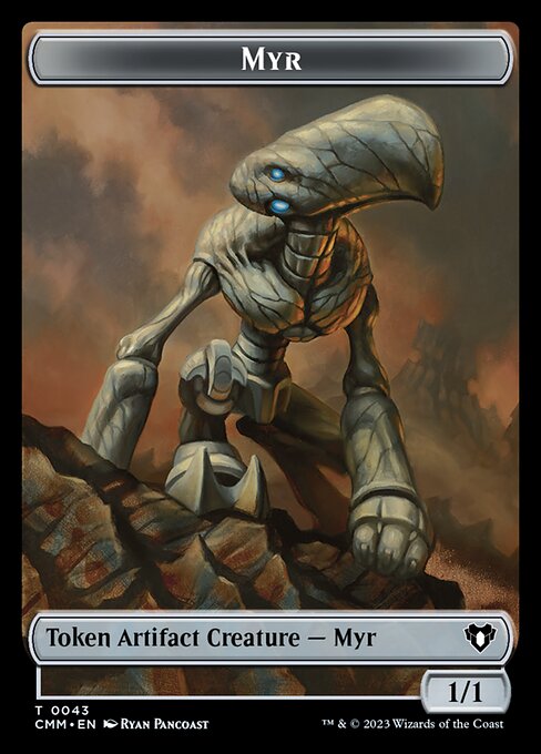 Soldier // Myr Double-Sided Token [Commander Masters Tokens]