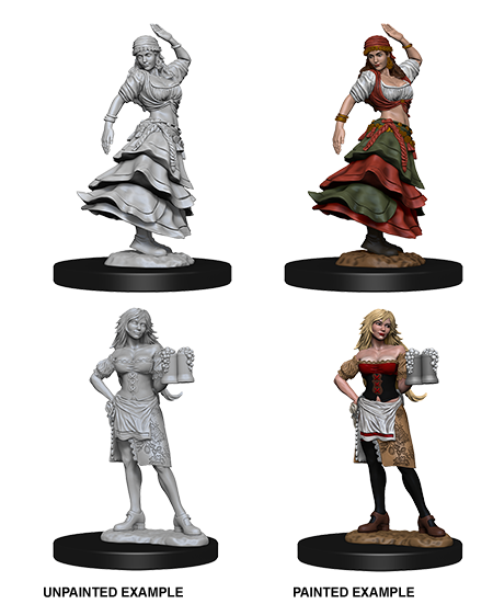 Unpainted Minis: W04: PF: Bartender/Dancing Girl