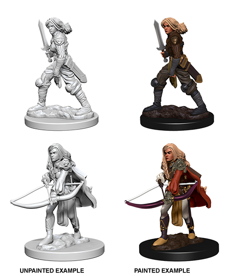 Unpainted Minis: W01: PF: Human Female Fighter