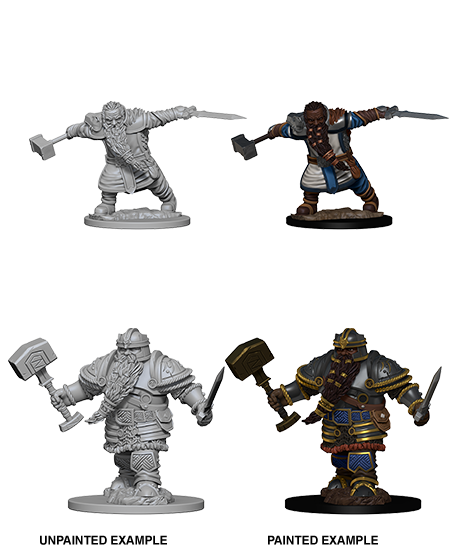 Unpainted Minis: W01: D&D: Dwarf Male Fighter