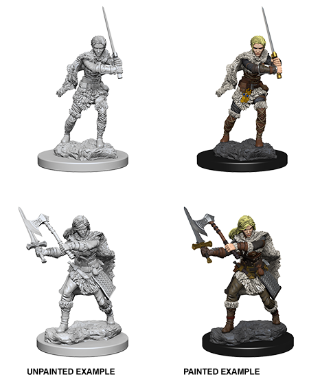 Unpainted Minis: W01: D&D: Human Female Barbarian