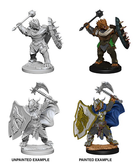 Unpainted Minis: W04: D&D: Dragonborn Male Paladin