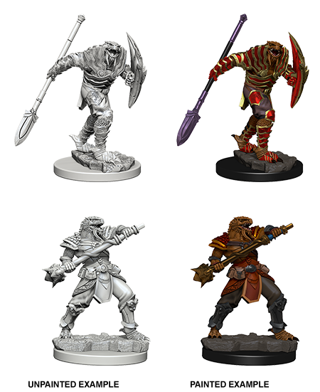 Unpainted Minis: W05: D&D: Dragonborn Male Fighter w/ Spear