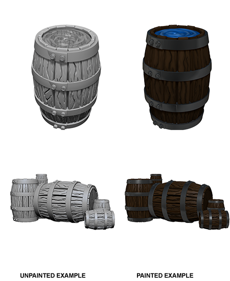 Unpainted Minis: W05: WZK: Barrel & Pile of Barrels
