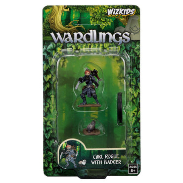Painted Minis: Wardlings: W02: Girl Rogue & Badger