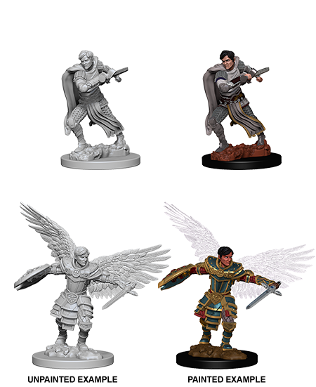 Unpainted Minis: W06: D&D: Aasimar Male Fighter