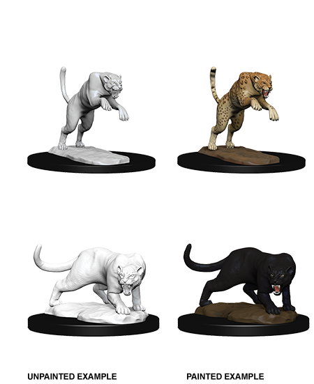 Unpainted Minis: W06: D&D: Panther & Leopard