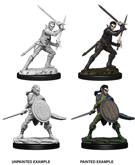 Unpainted Minis: W06: PF: Elf Female Fighter