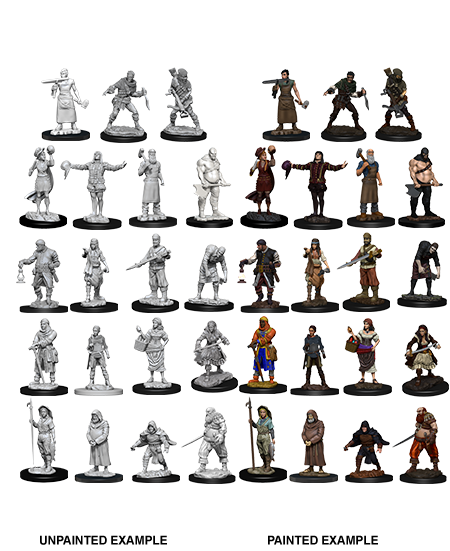 Unpainted Minis: W08: WZK: Townspeople & Accessories