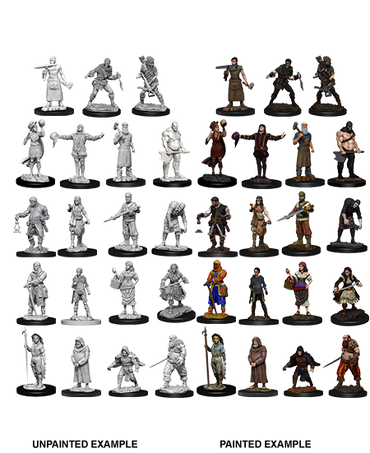 Unpainted Minis: W08: WZK: Townspeople & Accessories