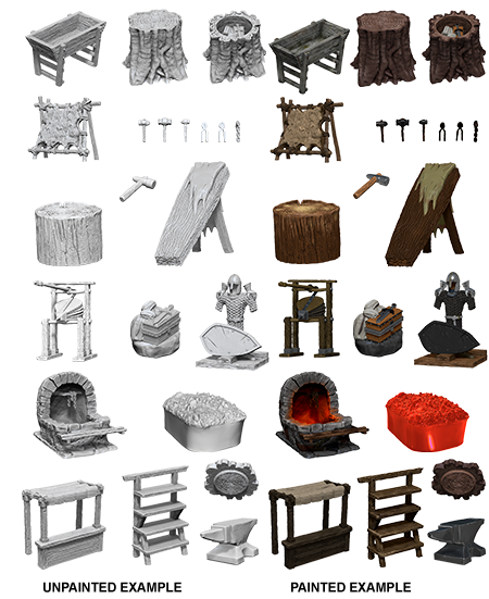 Unpainted Minis: W08: WZK: Townspeople & Accessories