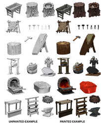 Unpainted Minis: W08: WZK: Townspeople & Accessories