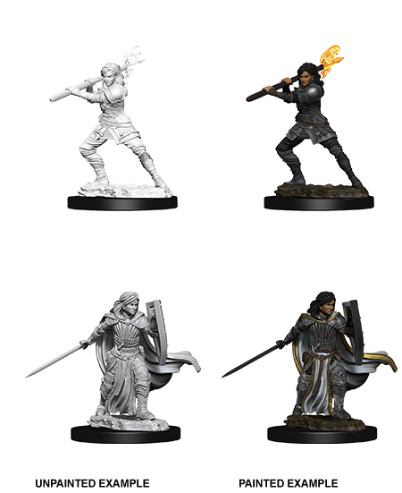 Unpainted Minis: W10: D&D: Human Female Paladin